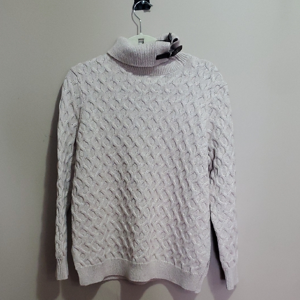 Denver Hayes Cream Cowl Neck Sweater Size XL